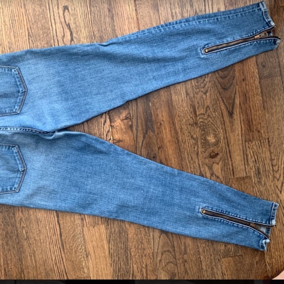 J Brand Ankle Zipper Skinny Blue Jeans - Picture 1 of 6